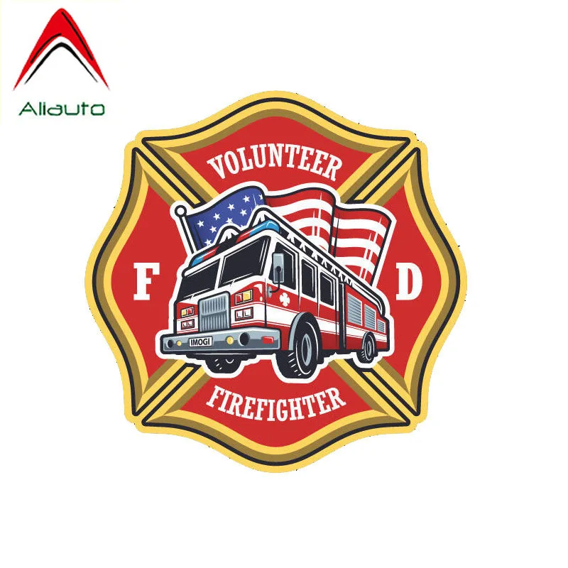 Aliauto персональная наклейка на автомобиль американский флаг пожарный Декор