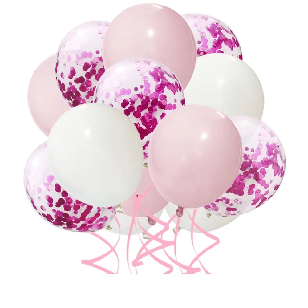 Набор розовых и белых латексных воздушных шаров в виде макарон|Воздушные шары