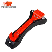 1pcs survival safety hammer camping driving car seat belt cutter emergency escape hammer to break window glass red