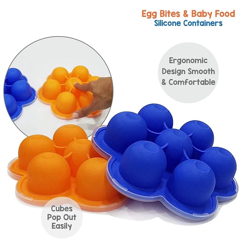 Силиконовые формы для укусов яиц WSFS многоразовый контейнер хранения младенцев 2