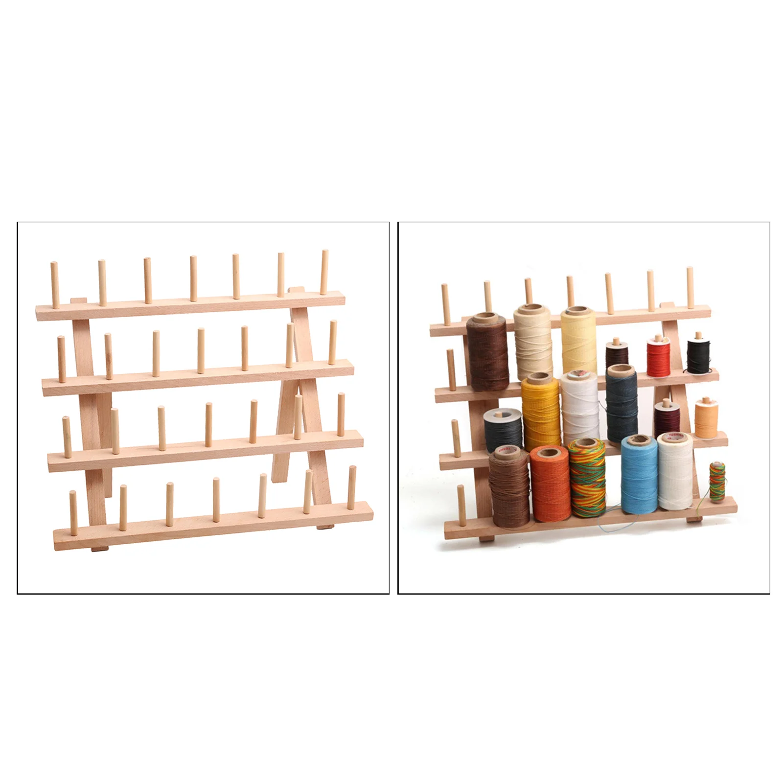 

Portable Wooden Thread Organizer Holder Stand Sewing Spool Cone