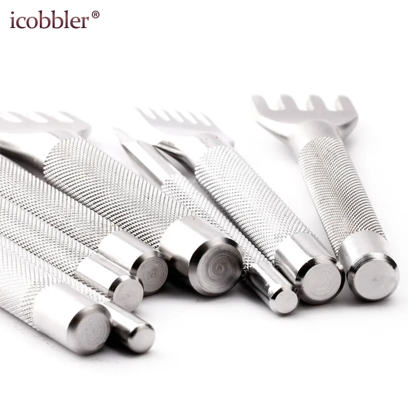 Острый и прочный инструмент для отверстий в коже 3/4 мм 1/2/4/6 зубцов сделай сам