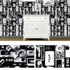 Самоклеящиеся обои 3 метра в винтажном стиле с надписью, настенные водонепроницаемые стикеры в стиле ретро для спальни и газеты, украшение для мебели