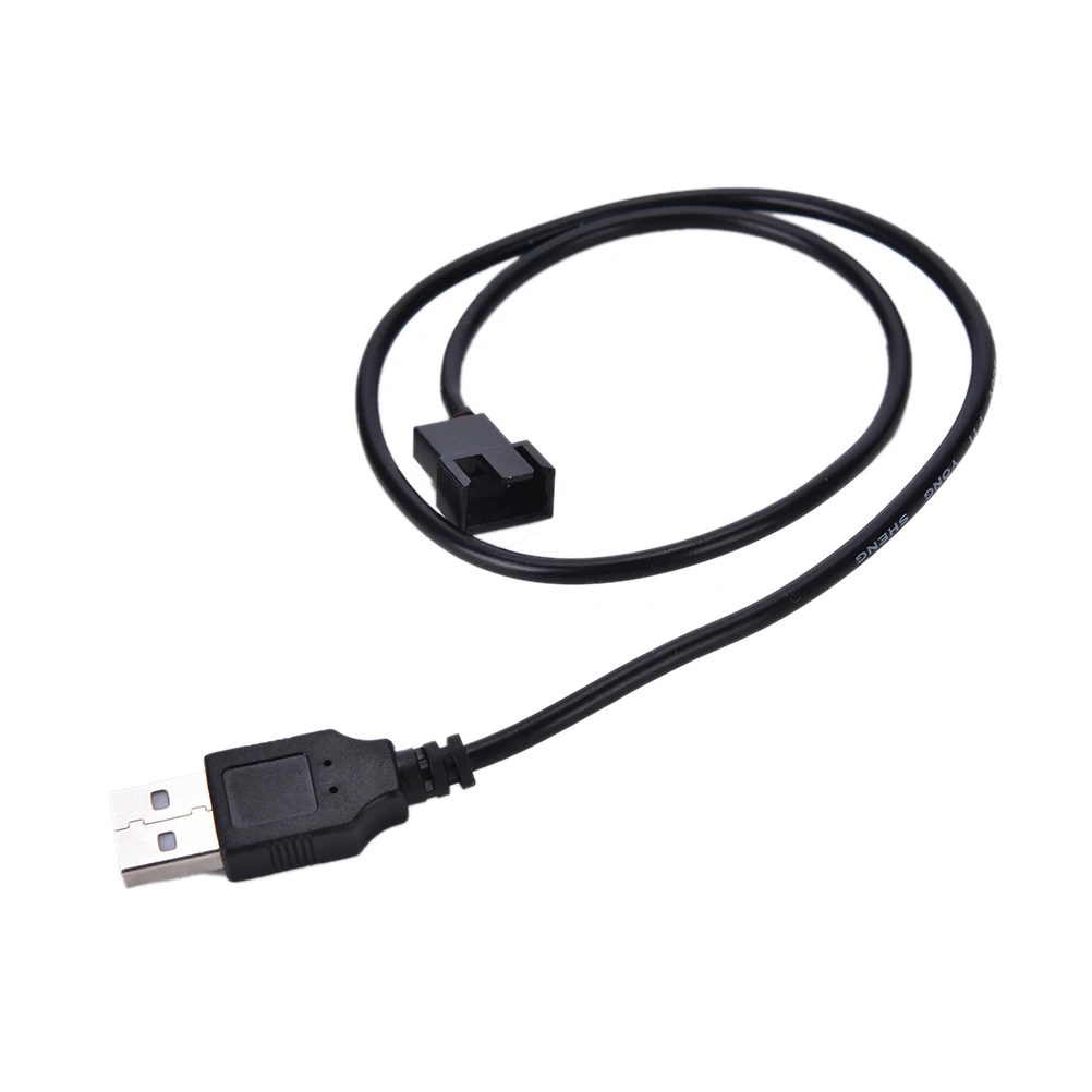WH038 Connect 3pin or 4pin fan to USB Adapter Cables 3/4 Pin Computer PC Fan Power Cable Connector |