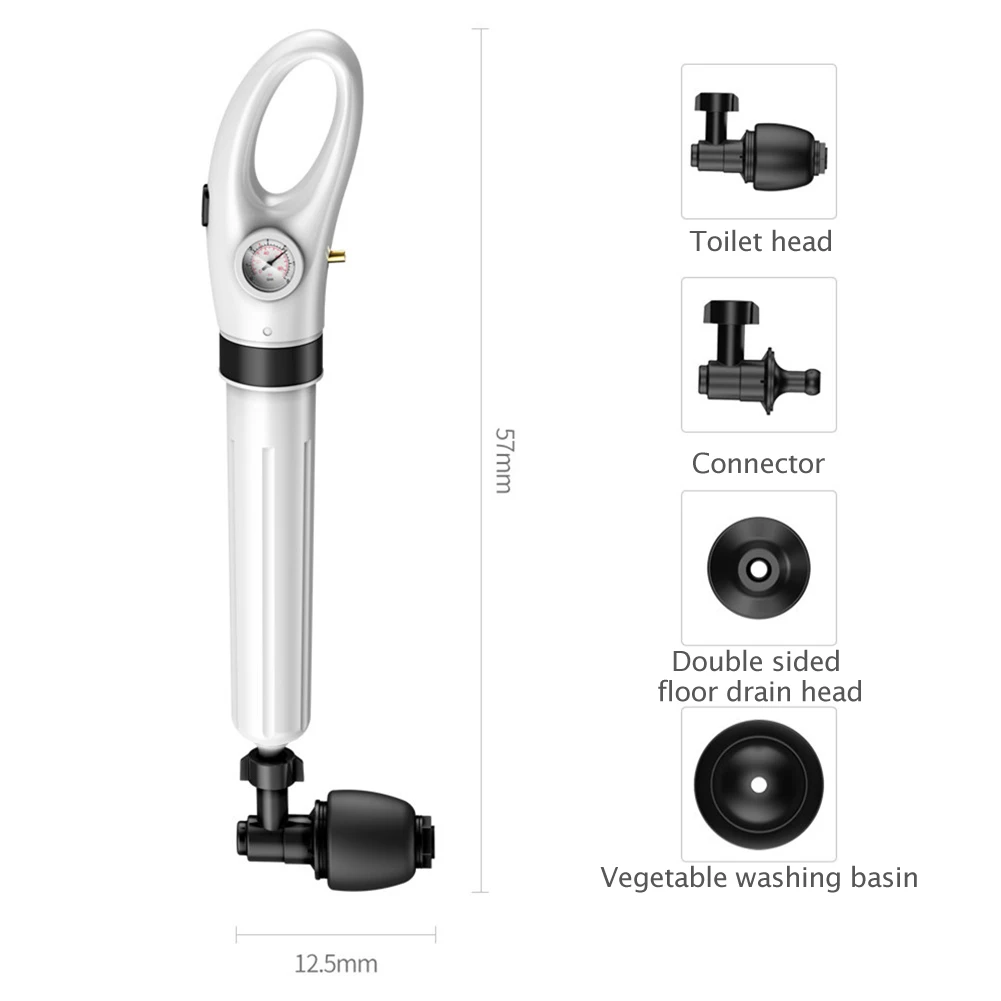 Toilet Plungers Drain Unblocker High Pressure Air Blaster Cleaner Powerful Manual Pneumatic Dredge Equipment Clogged Pipe | Дом и сад