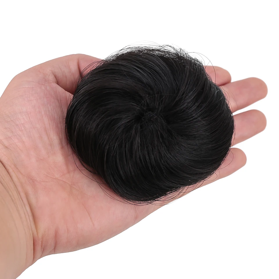 Synthetic Fake Hair Bun Curly bun Donut Chignon Clip In Hairpiece Extensions High Temperature Fiber | Шиньоны и парики