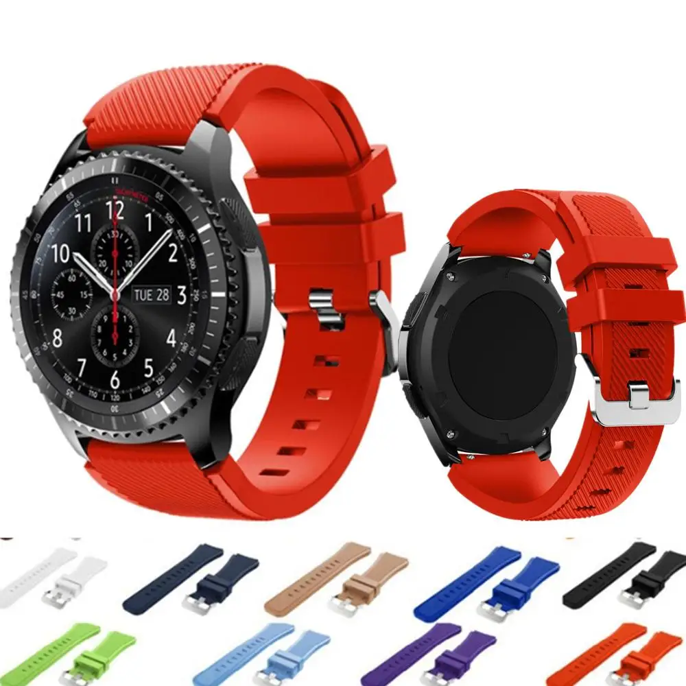 Ремешок для Gear S3 Frontier силиконовый браслет Samsung Galaxy watch 46 мм S 3 Classic 22 мм|Ремешки часов| |
