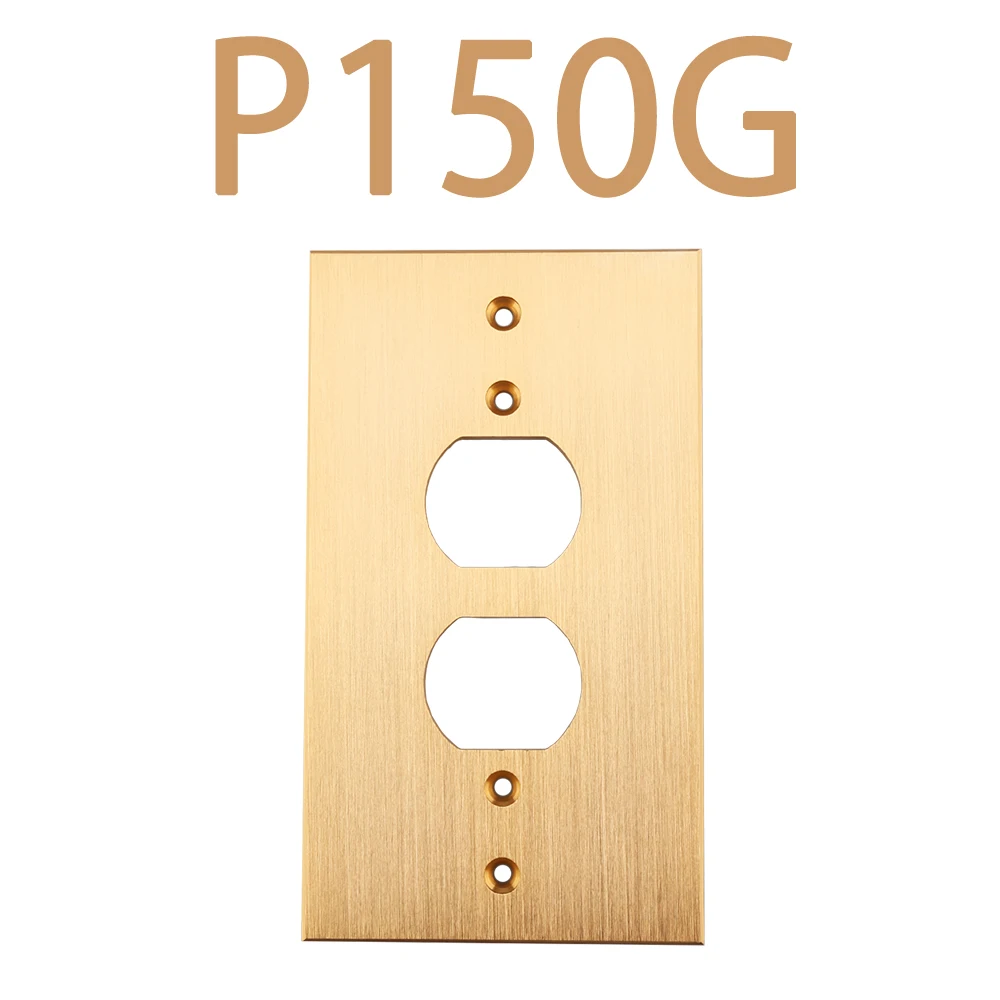 High Quality 1piece Audiocrast P150S/G/B AC Power Duple Receptacles Wall Outlet Cover Aluminum Panel Plate