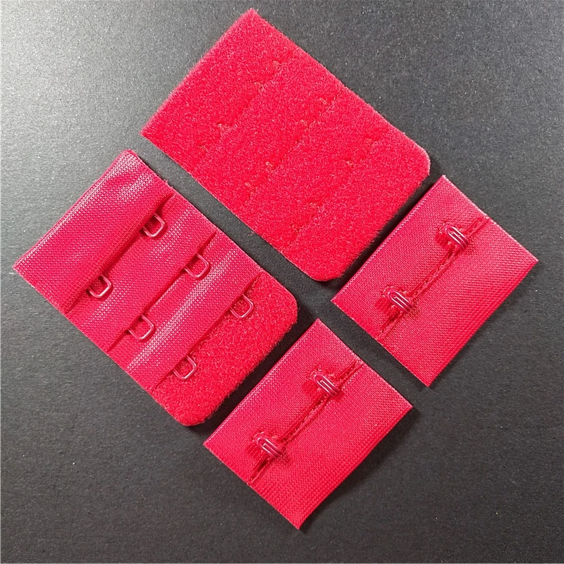 15 juegos de extensores de sujetador de 3,5 cm, Clips de cinta negra para sujetador, gancho rojo y cinta para los ojos, accesorios para ropa