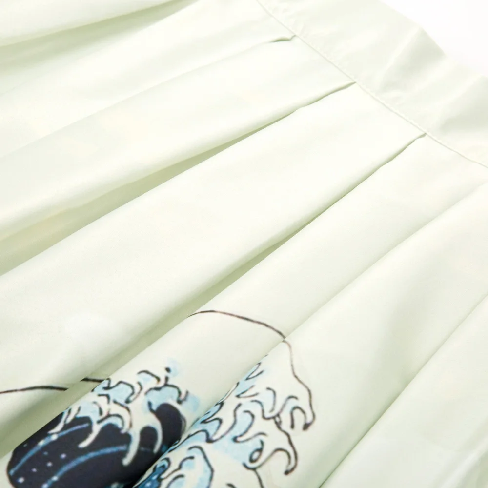 GK женское Плиссированное атласное платье с карманами высокой талией