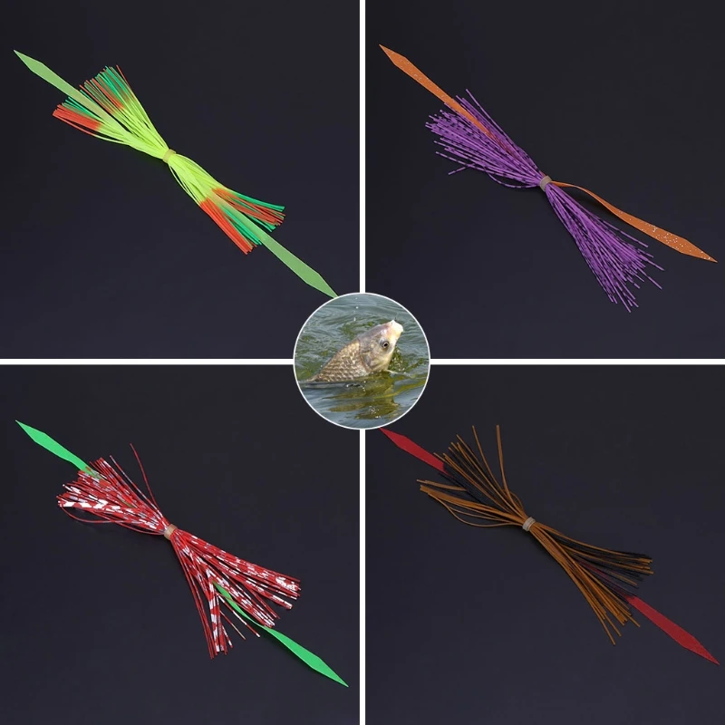 1 комплект рыболовные юбки ПВХ силиконовая лента резиновая джиг приманка в виде