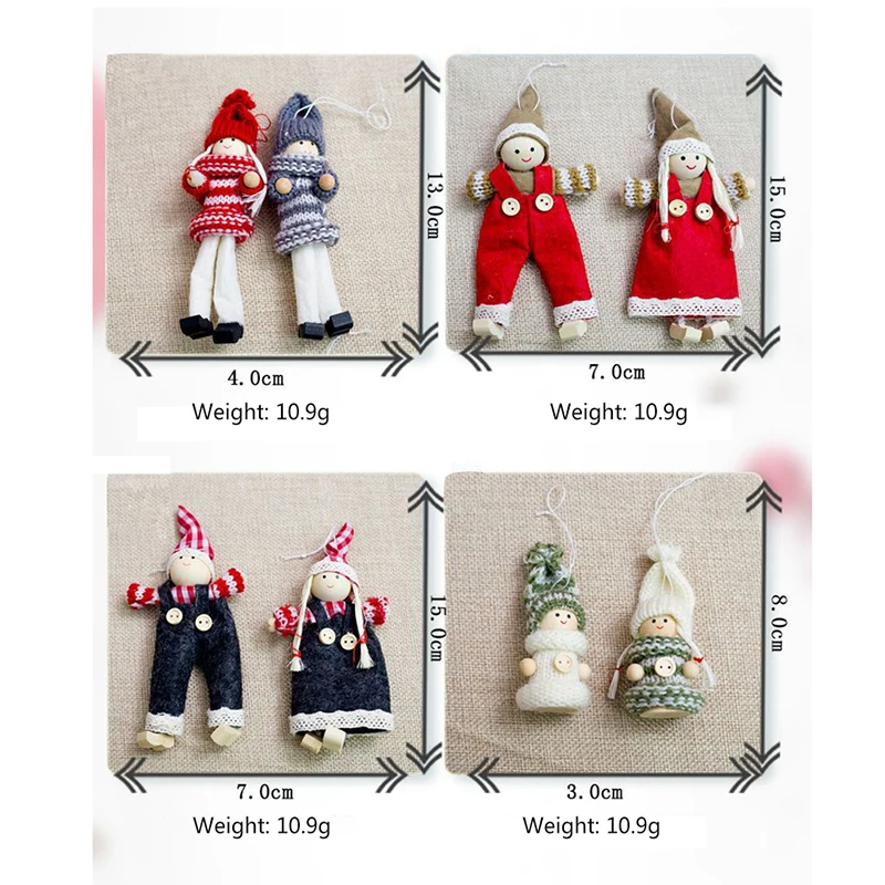 Украшения для рождества мини куклы милые забавные креативные полностью ручная
