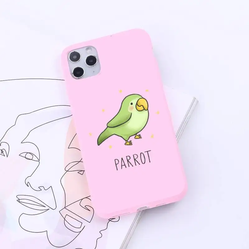 

Colorful Cartoon cute animal Elephant Bird Rabbit Phone Case Candy Color for iPhone 6 7 8 11 12 s mini pro X XS XR MAX Plus