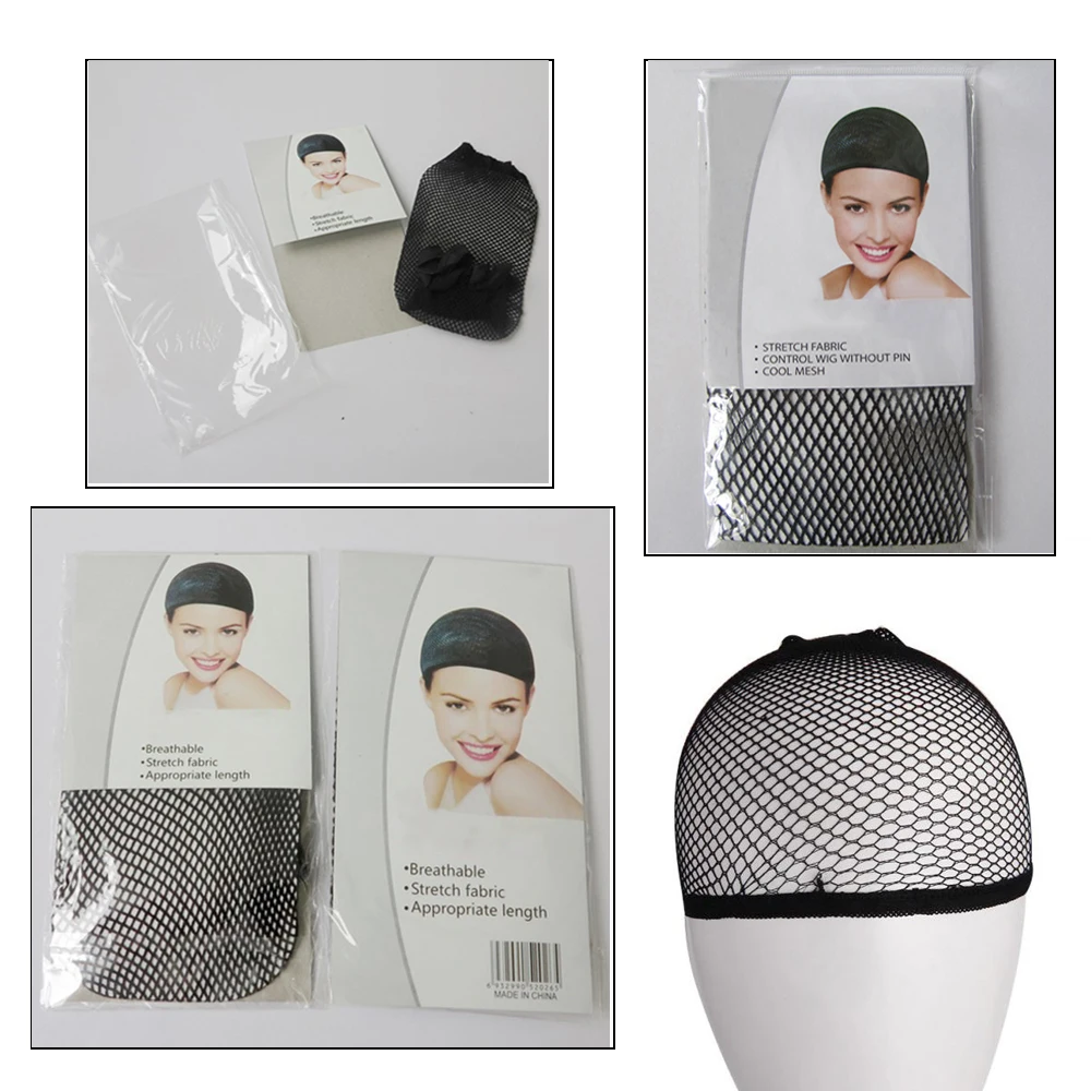 

2020 New Hairnets Black Brown Mesh Net Wig Cap Two Open End Wig Caps for Long and Short Hair Weaving Wig Caps
