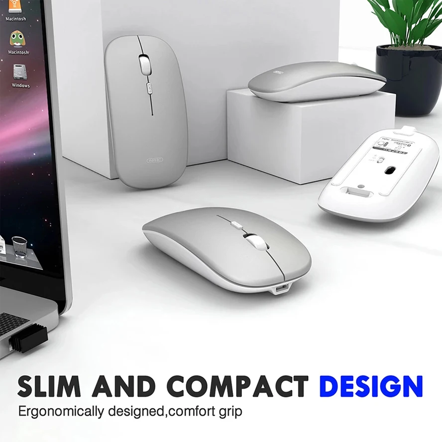 Беспроводная оптическая USB мышь INPHIC PM1 2 4 ГГц бесшумная перезаряжаемая bluetooth для