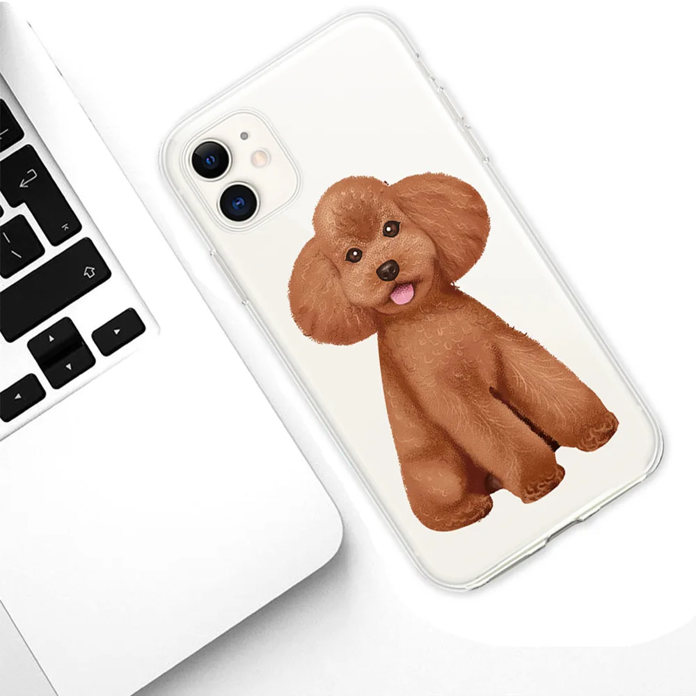 Мягкая задняя крышка из ТПУ для iPhone 11 Pro MAX милый мультяшный французский корги
