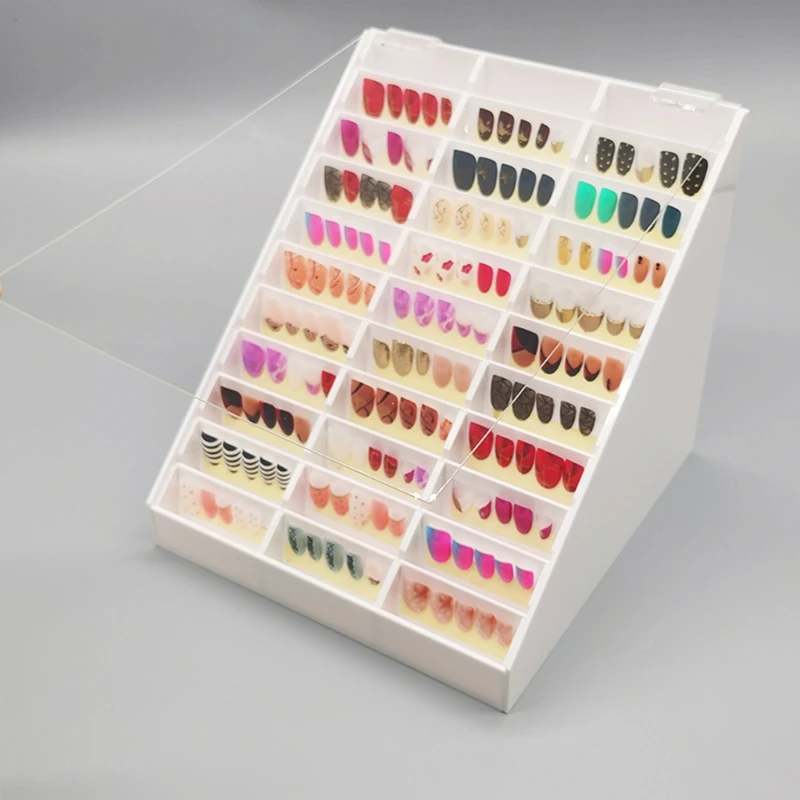 

30 Grids Fake Nail Tips Color Display Holder Storage Box for Nails Art Decoration Container C1FF