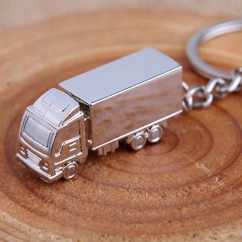 

Accessories Cute Metal Truck Lorry Car Key Ring Keyfob Keychain Creative Gift Lovely Keyring Interior Accessories