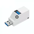 1 шт., 3-портовый usb-хаб, высокоскоростной мини-концентратор USB 3,0, разветвитель для ПК, ультратонкий разъем для подключения с низким энергопотреблением