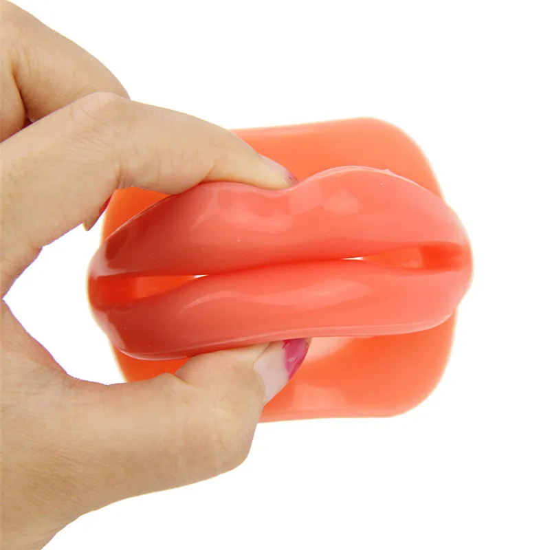 Новые 3 Цвет пикантные женские туфли с рисунком в виде губ резиновая рот кляп