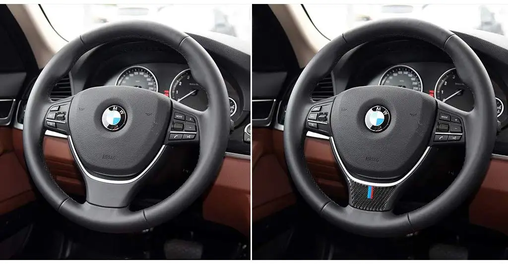 Наклейка на руль из углеродного волокна м-образный знак эмблема 3D Автомобильная