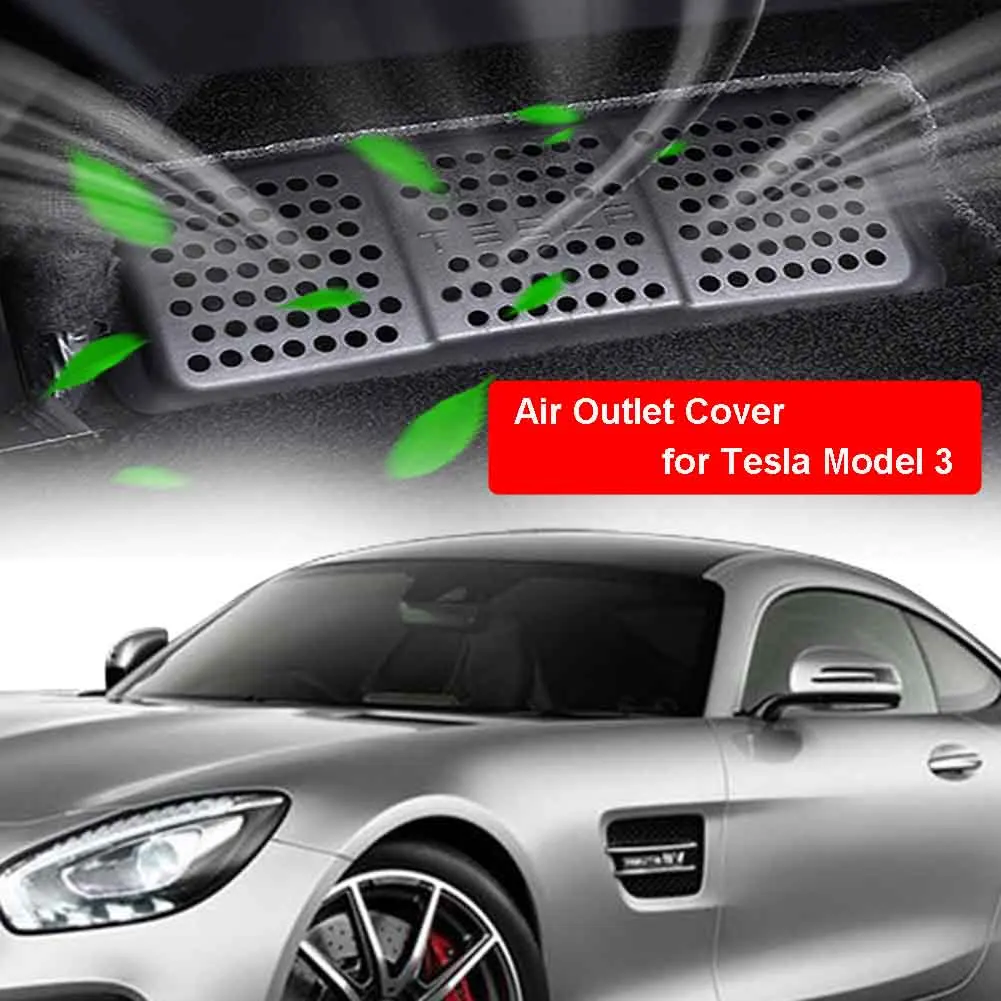 

ABS Air Conditioning Vent Cover Net For Tesla Model 3 Car Air Outlet Grille Anti-blocking Dustproof Back Under Seat 2017-2021