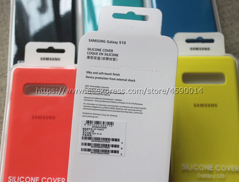 Официальный товар) Чехол samsung S10 S10 Plus S10e Galaxy Note 10 Plus силиконовый чехол