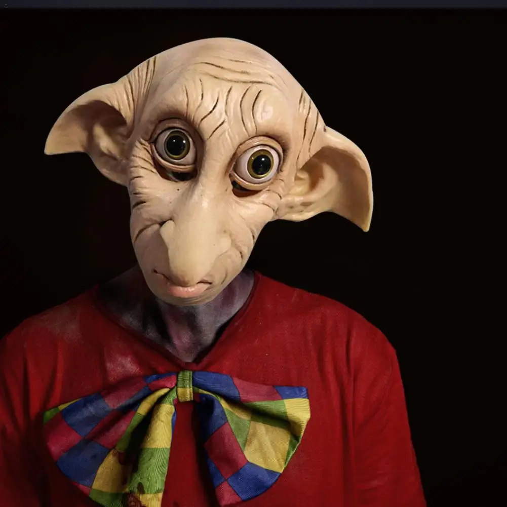 Маска для косплея Dobby Elfin латексная маска Хэллоуин головные уборы животных