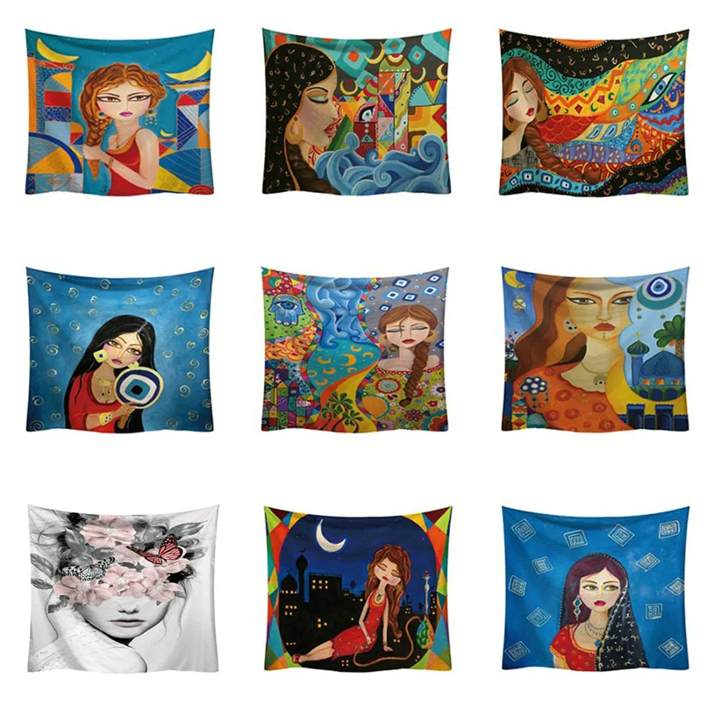 Модный гобелен в стиле ретро Женский декоративный портретном домашний декор