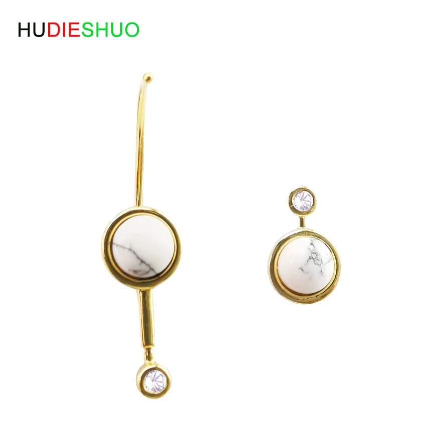 Женские серьги-гвоздики из стерлингового серебра 925 пробы с натуральным