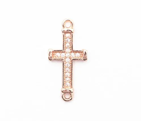 19*9 мм Крест микро проложить cz Циркон кубического циркония бусины DIY медное