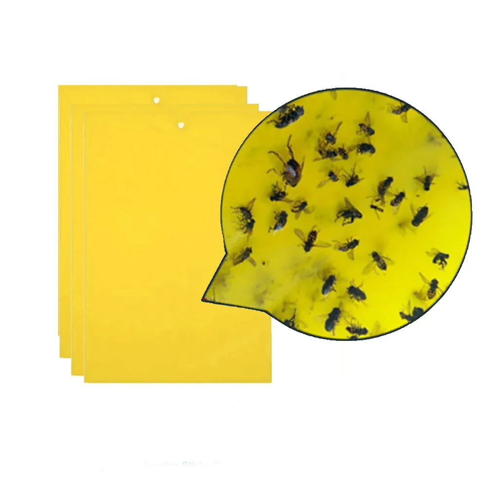 Trap Flies Bug Catches Sticky Board 20/10 Powerful Pest Control Aphid Killer Home Gardening Supplies | Дом и сад