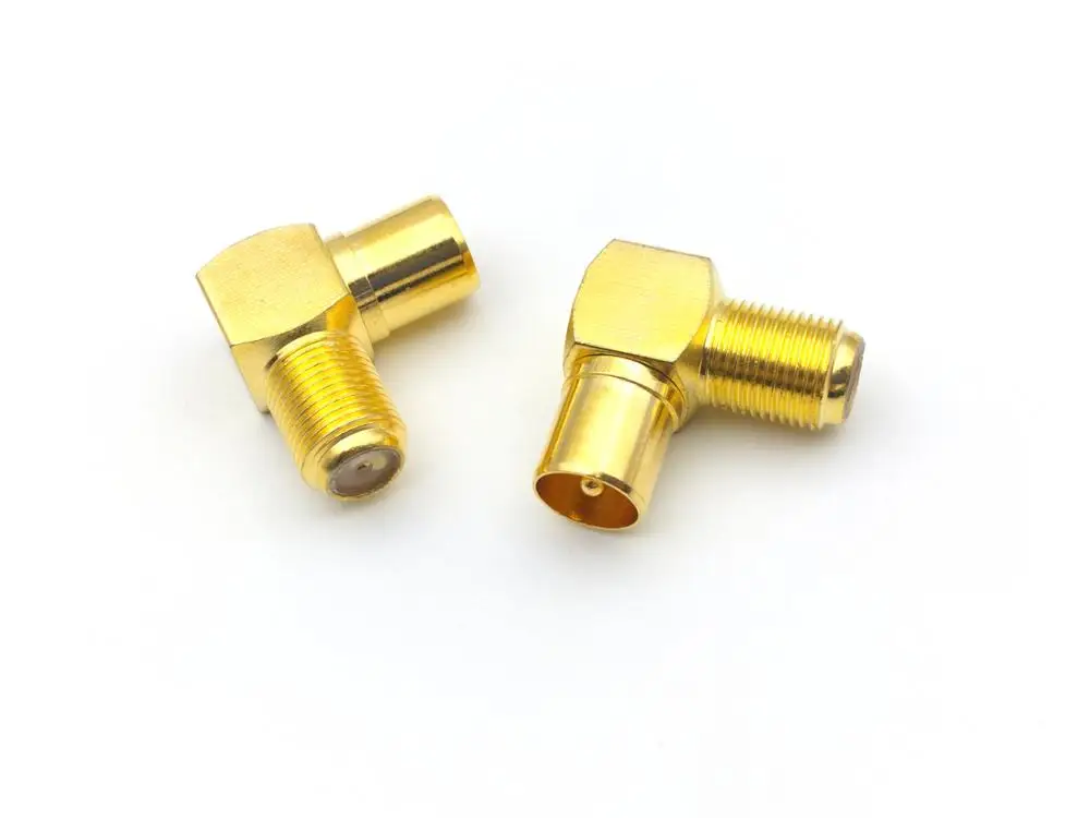 100 шт латунный F Тип мама папа PAL RF антенна ТВ адаптер кабельного штекера