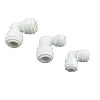 elbow union quick fitting connectors l shape for ro water system fit with 14 or 38 tubing pipe 100 pcs