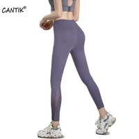 cantik 2021 new design hip yoga pants female high waist stretch mesh stitching sports leggings hips fitness pant for wome spt005