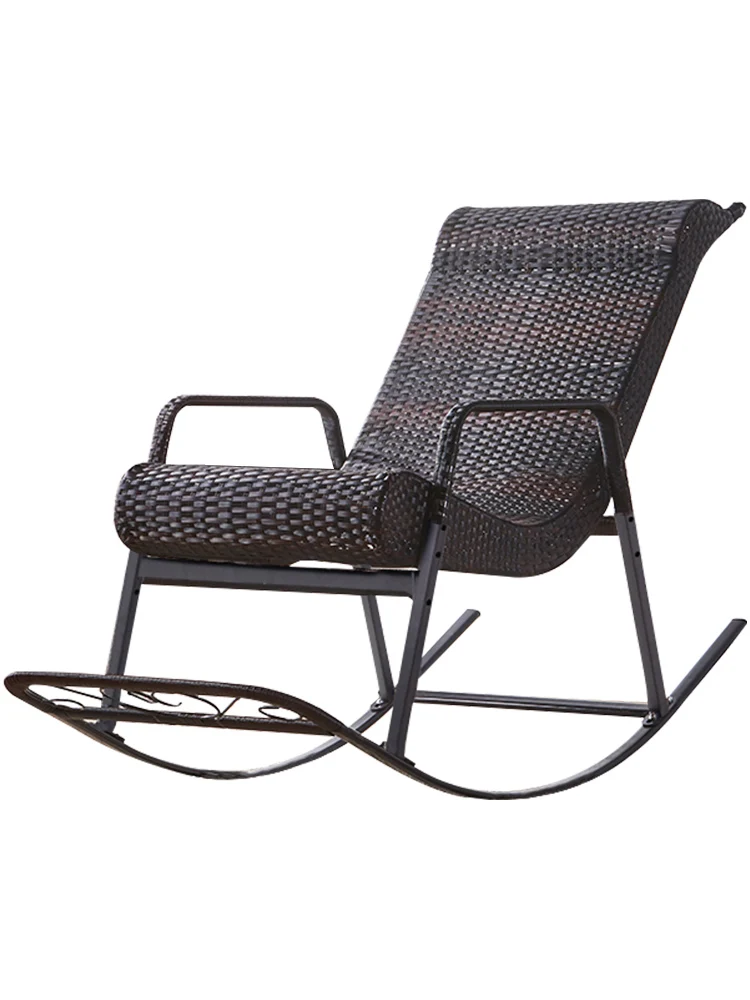

M8 Rocking Chair Rattan Chair Adult Recreational Recreational Chair Carefree Chair Elderly Rocking Chair Chair Balcony Indoor