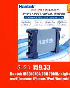 Hantek 8 каналов Автомобильный диагностический осциллограф с 80 Тип зажигания/датчик/автобус обнаружения/перфоратор/стартер функция 1008C