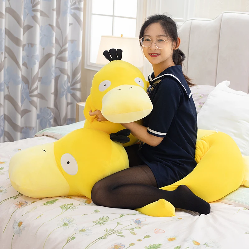 Psyduck Плюшевые игрушки большая желтая утка милая мультяшная мягкая подушка