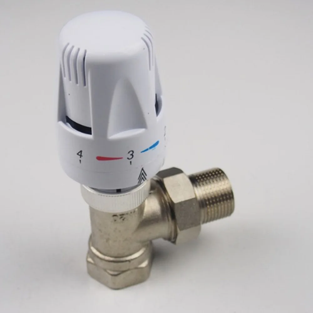 

Brass Thermostatic Radiator Valve Straight Type DN15 Automatic Floor Heating Control Valve