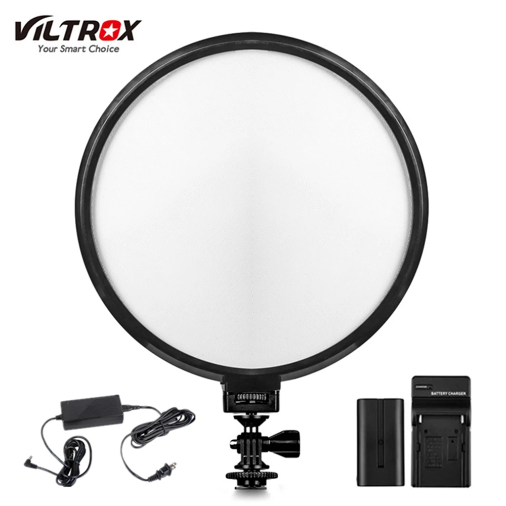 

Viltrox VL-500T 25W LED Video Studio Light Lamp Slim Bi-Color Dimmable F550 Battery for camera photo shooting YouTube Video show