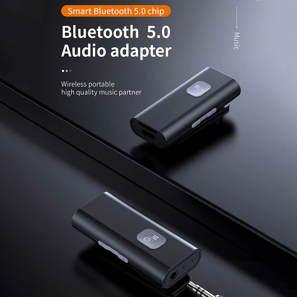

Portable Wireless Adapter Bluetooth-Compatible Receiver 5.0 3.5mm AUX In Jack Audio 3.5 Receptor For Speaker