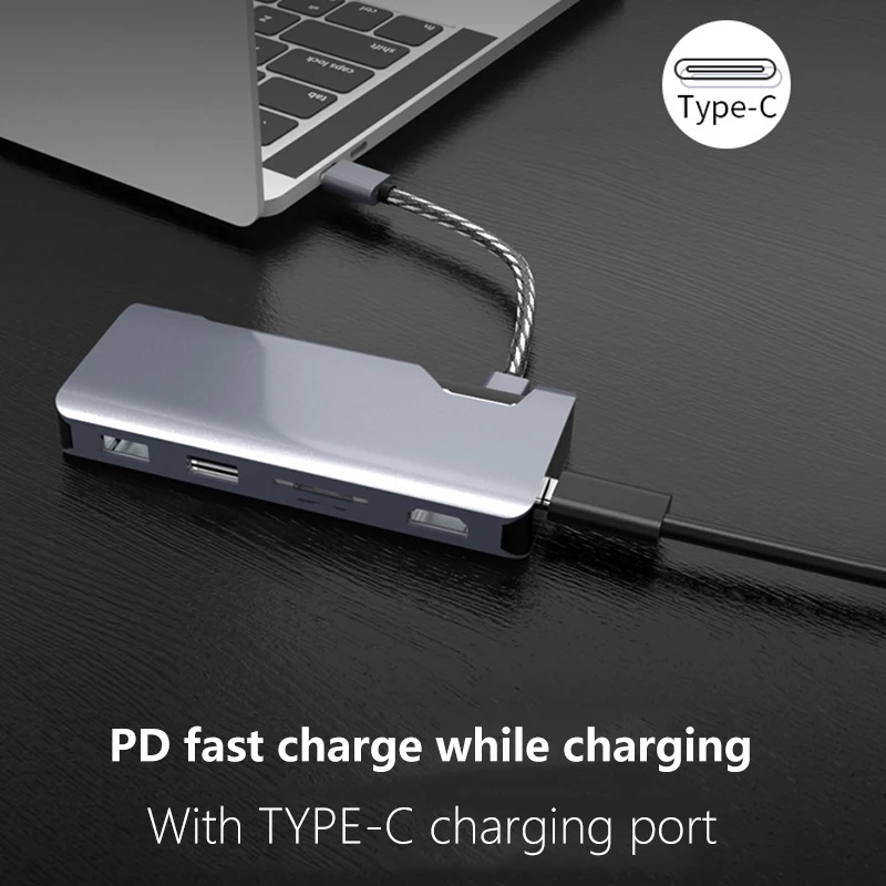 Кабель USB C концентратор к 3 0 HDMI адаптер RJ45 LAN конвертер для MacBook Pro док станция Dual Type