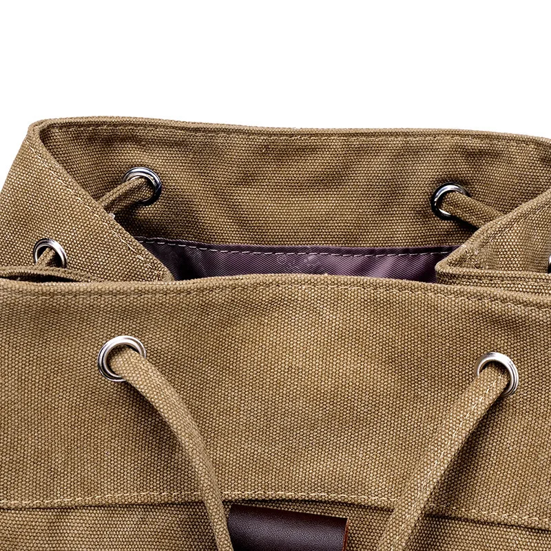 Новый холщовый рюкзак Мужская модная сумка на шнурке школьные сумки для