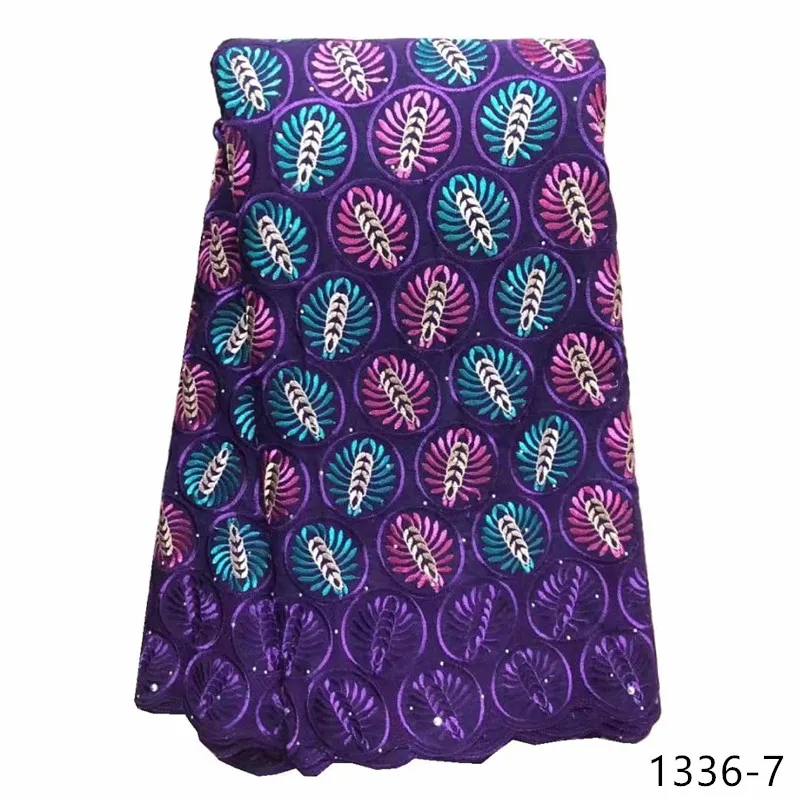 

latest design 100% Cotton Nigerian Swiss Voile Lace Switzerland High Quality African Embroidery Lace Fabric For Wedding 1336