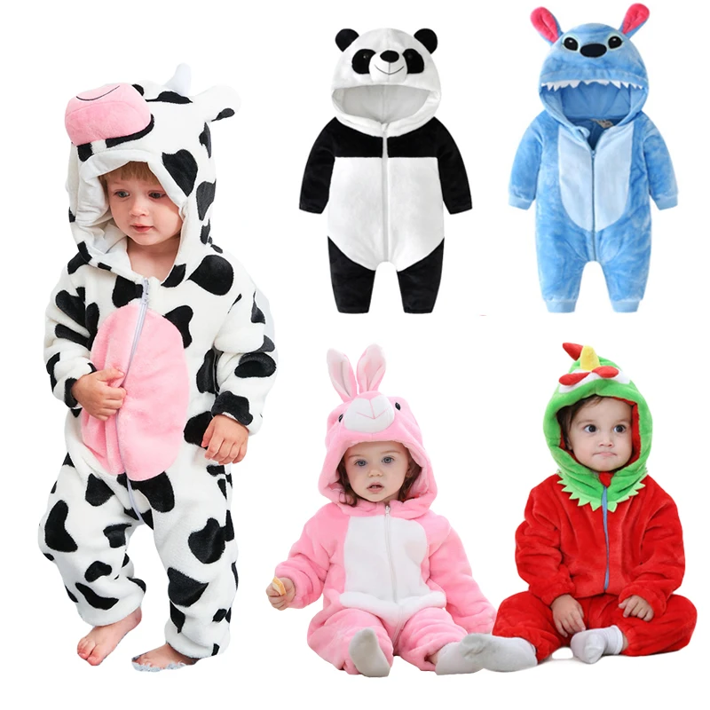 Комбинезоны для новорожденных мультяшный косплей панда одежда сна пижамы с