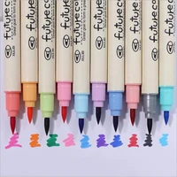 10pcslot fabricolor touch write brush pen colored marker pens set for calligraphy drawing gift korean stationery art supplies