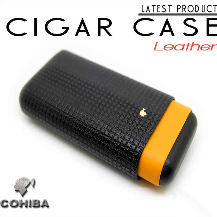 COHIBA гаджет кедровый деревянный портсигар Кожаный Портсигар дорожный несессер хьюмидор для сигар держатель Подарочная коробка аксессуары для сигар HY5304L