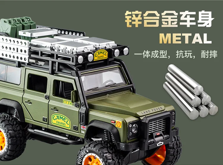 1:32 SUV Defender сплав Модель автомобиля игрушки автомобиль вытянуть назад звук и светильник акустооптика для детей подарки на день рождения для взрослых