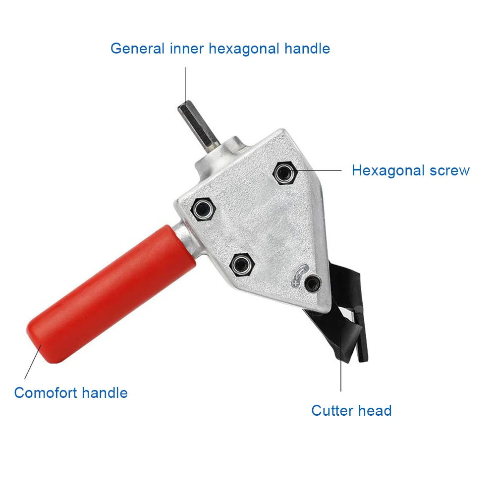 

Nibble Metal Cutting Sheet Nibbler Saw Cutter Tool Drill Attachment Cutting Tool Metal plate Cut Power Tool Accessories