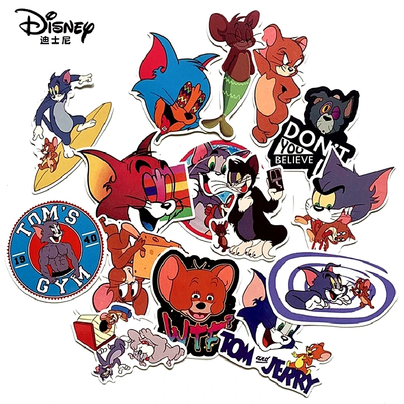 Новинка! Стикер Кот и мышь из м/ф Том Джерри 15 шт. | Игрушки хобби